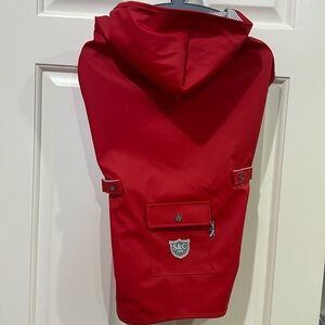 Sydney & Company dog red rain coat